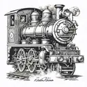 Thomas the train engine tattoo design idea