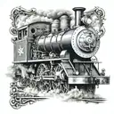 Thomas the train engine tattoo design idea