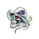  skeleton cowboy tattoo design idea