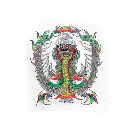 quetzalcoatl, aztec feathered serpent, tattoo tattoo design idea