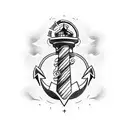 lighthouse and anchor tattoo design idea