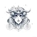 sailor moon tattoo design idea