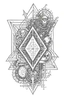cyber sigilism tattoo design idea