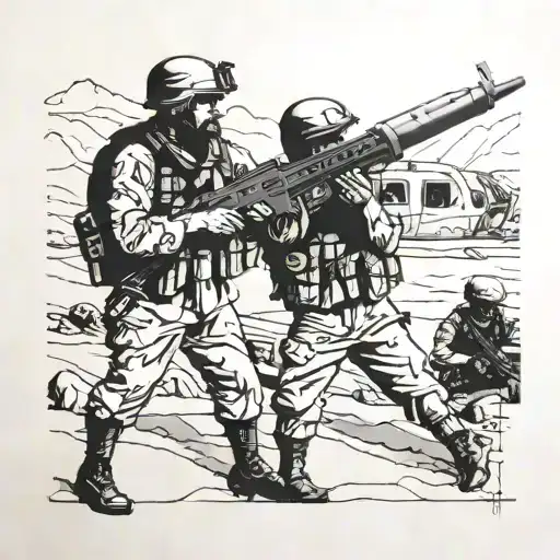 Afghanistan war tattoo design idea