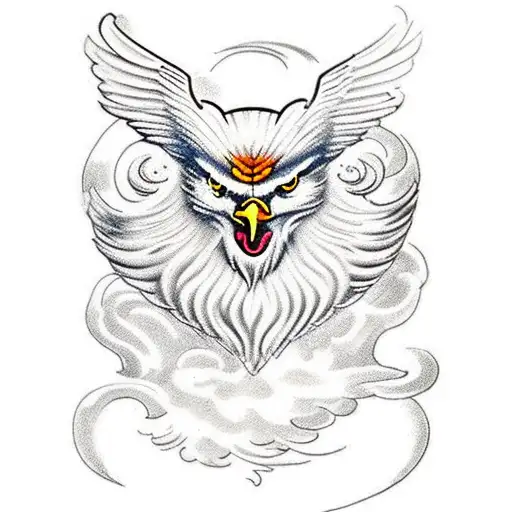 zeus, eagle, thunderbolt, greece tattoo design idea