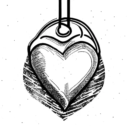 heart locket  tattoo design idea
