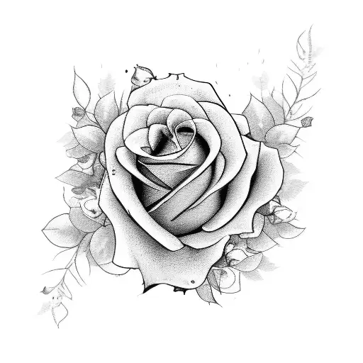 A text that says "Remember your Demeanor" with a border/frame with roses tattoo design idea