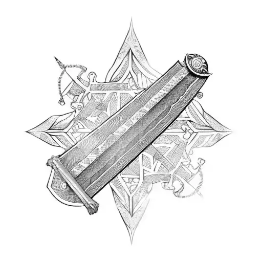 Roman soldier sword tattoo design idea
