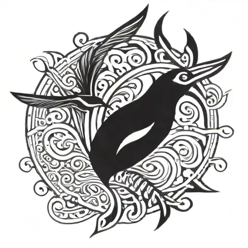 bird of paradise Papua New guinea  tattoo design idea