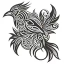 bird of paradise Papua New Guinea    tattoo design idea