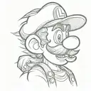 Simple Luigi tattoo design idea