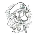 Simple Luigi tattoo design idea