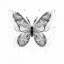 butterfly, semi colon tattoo design idea