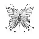 butterfly, semi colon tattoo design idea