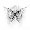 butterfly with semi colon body tattoo design idea