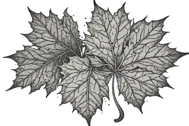 Hip Maple leaf tattoo design idea