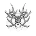 Buckeye leaves whitetail deer turkey buckeye nuts Ohio state red gray black tattoo design idea