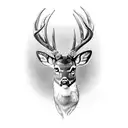 Buckeye leaves whitetail deer turkey buckeye nuts Ohio state red gray black tattoo design idea