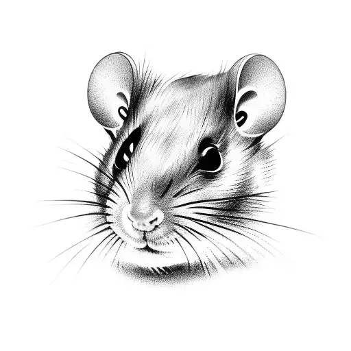 Lucky Chinese rat tattoo design idea