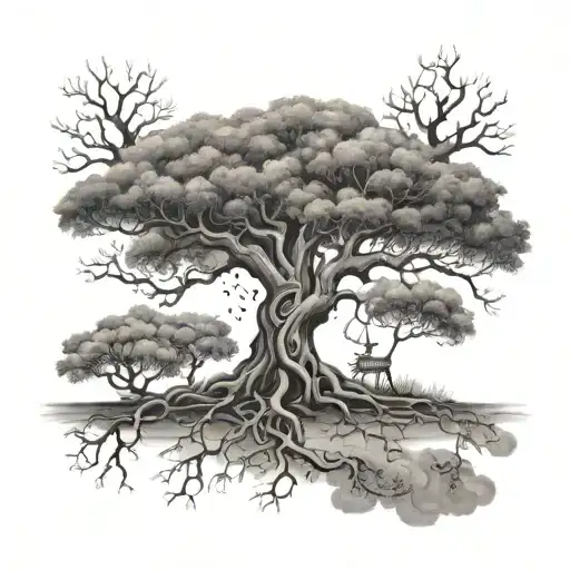 family tree  G M N E tattoo design idea