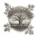 family tree  G M N E tattoo design idea