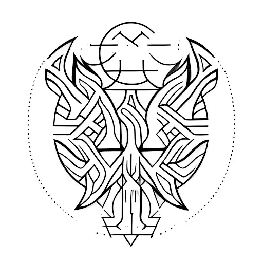 tribal Nordic  tattoo design idea