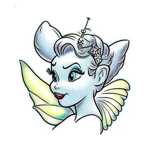 Disney tinkerbell tattoo design idea