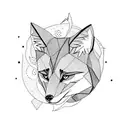 cute Fox  tattoo design idea