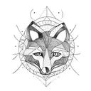 cute Fox  tattoo design idea
