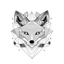 cute Fox  tattoo design idea