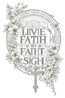  live by faith not by sight&nbsp; tattoo design idea