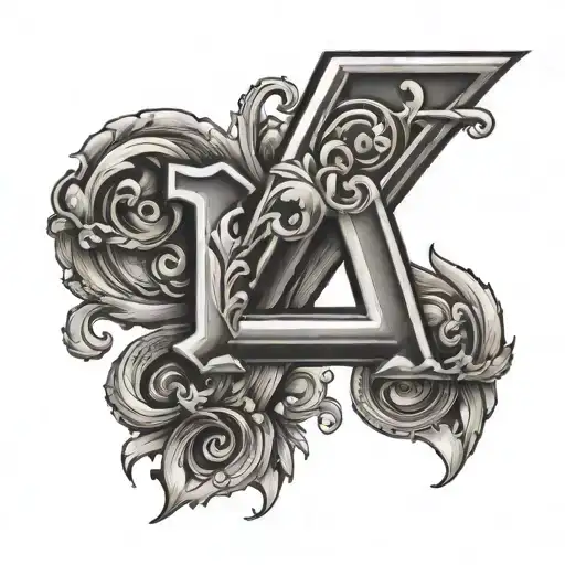 letter M J tattoo design idea