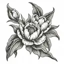 tulips with flor de maga    tattoo design idea