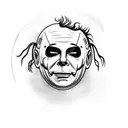 michael myers with pumpkins tattoo design idea