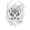 Kali emerging from a mystical forest tattoo design idea