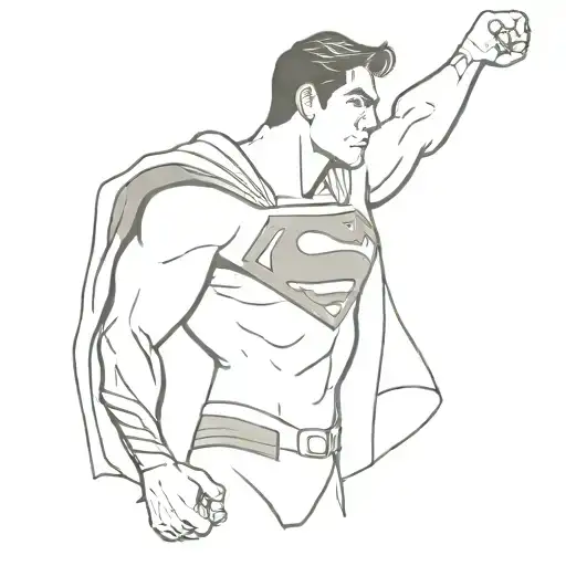 Superman holding up the sky like atlas   tattoo design idea