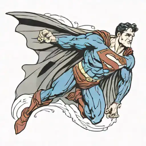 Superman holding up the sky like atlas   tattoo design idea