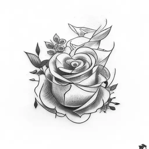 Edit letter S tatto into Strong with flowers tattoo design idea