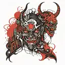 old school bahomet satan  tattoo design idea