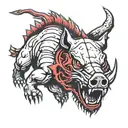 arkansas razorback coming out of the shadows projected tattoo design idea