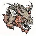 arkansas razorback coming out of the shadows projected tattoo design idea