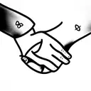 devils handshake tattoo design idea