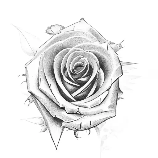 roses and money and pineapple tattoo design idea