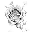 roses and 100 bills and pineapple tattoo design idea