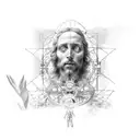  Vitruvian Man and homer tattoo design idea