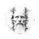  Vitruvian Man and homer tattoo design idea