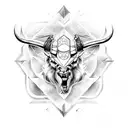 evil minotaur  tattoo design idea