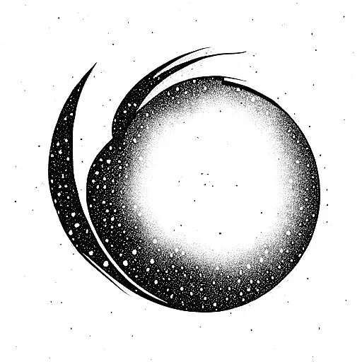 universe a round a flower tattoo design idea