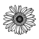 universe around gerbera  tattoo design idea