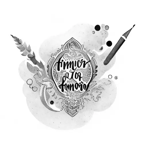 lettering com a frase "amor do tamanho do universo" na vertical no antebraço  tattoo design idea